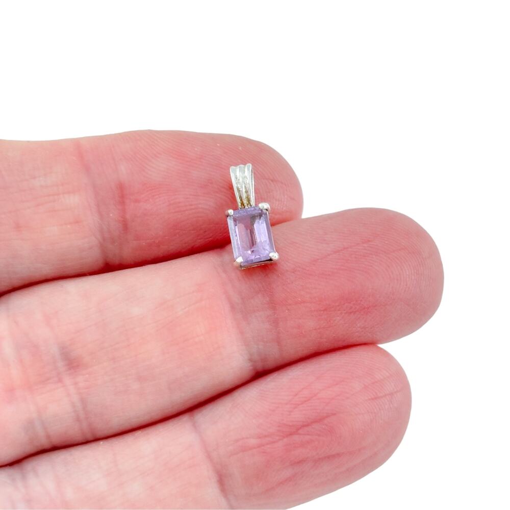 Vintage Sterling Silver 925 Amethyst Pendant